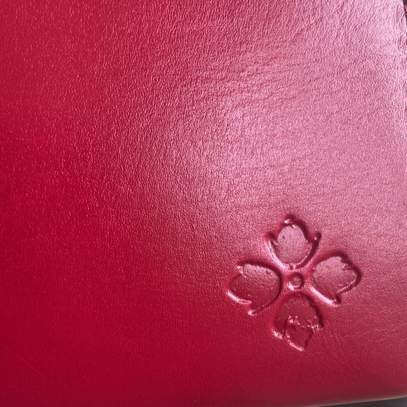 NWT Patricia Nash Charonne Satchel Bag Tooled Granita Red Leather Handbag Purse - Picture 5 of 11